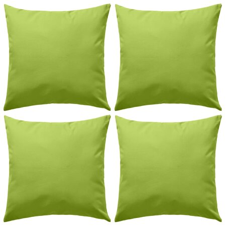 vidaXL Oreiller d'extérieur 4 Pièces 45 x 45 cm Vert pomme