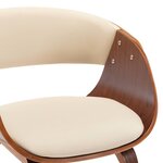 vidaXL Chaises à manger lot de 6 crème bois courbé et similicuir