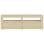 vidaXL Meuble TV avec lumières LED chêne sonoma 120x35x40 cm