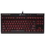 CORSAIR Clavier Gamer Mécanique Compact K63 Cherry MX Red, rétroéclairage rouge (CH-9115020-FR)