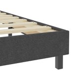vidaXL Sommier tapissier Gris foncé Tissu 140x200 cm
