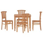 vidaXL Ensemble à dîner de jardin 5 Pièces Bois de teck massif