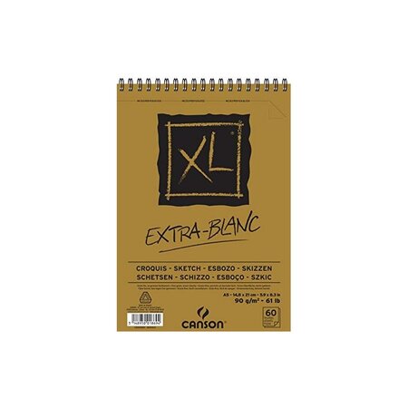 CANSON Bloc croquis et études "XL EXTRA BLANC", A5