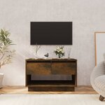 vidaXL Meuble TV Chêne fumé 70x41x44 cm Aggloméré