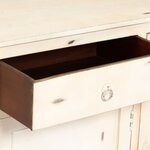 vidaXL Buffet Blanc 160 x 40 x 80 cm Bois de manguier massif
