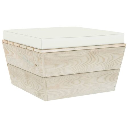 vidaXL Repose-pied palette de jardin avec coussin Épicéa imprégné