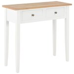 vidaXL Table de console et coiffeuse Blanc 79x30x74 cm Bois