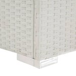 vidaXL Chaise longue avec coussin Résine tressée Blanc