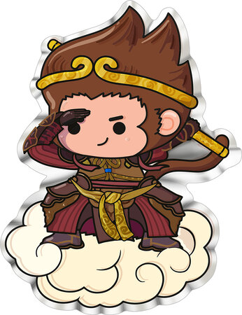 Pièce de monnaie en Argent 1500 Francs g 10 Millésime 2023 LITTLE MONKEY KING