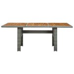 vidaXL Mobilier à dîner 7 Pièces avec coussins Résine tressée Gris clair