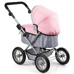 Bayer poussette pour poupée trendy gris et rose 13008aa