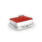 SEB YG661500 Yaourtière Multidélices Express 12 pots 140 ml, Sans BPA, Yaourts et desserts lactés faits maison, 5 programmes auto