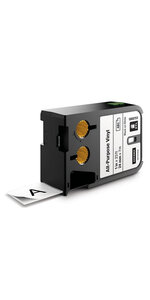 DYMO XTL - Ruban adhésif permanent en vinyle 24mm x 7m - Noir sur Blanc