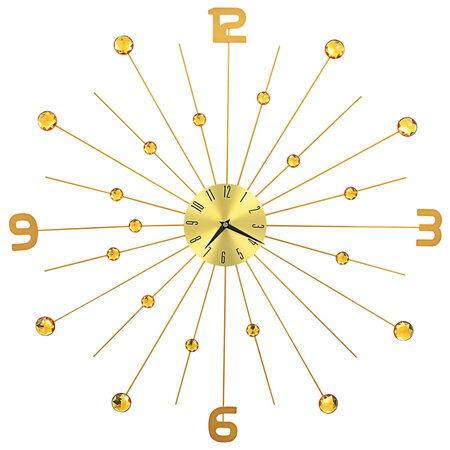 vidaXL Horloge murale Métal 70 cm Doré