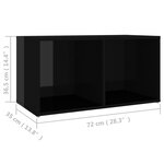 vidaXL Ensemble de meubles TV 8 Pièces Noir brillant Aggloméré