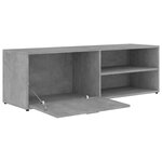 vidaXL Meuble TV Gris béton 120x34x37 cm Aggloméré