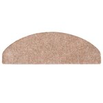 vidaXL Tapis autoadhésifs de marches 10Pièces Marron 65x21x4cm Aiguilleté