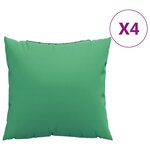 vidaXL Coussins décoratifs 4 Pièces vert 40x40 cm tissu