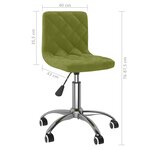 vidaXL Chaises pivotantes à manger lot de 2 vert clair velours