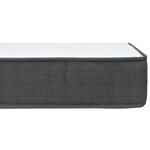 vidaXL Sommier tapissier Gris foncé Tissu 200x200 cm