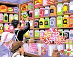 Tableau peinture au numéro Le paradis des bonbons - KSG