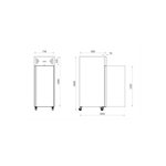 Armoire pâtisserie négative 737 l - afi collin lucy - r290 - inox1740pleine x990x2010mm