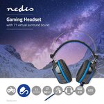 Gaming Headset | Over-ear | 7.1 Virtual Surround | LED Light | USB Connector