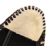 vidaXL Chaise papillon Noir et blanc Cuir véritable de chèvre