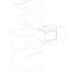 Micro ondes combiné encastrable CONTINENTAL EDISON CEMOC34IXE L59,5 x H46 x P46,8 cm Inox 34L