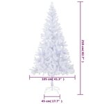 vidaXL Arbre de Noël artificiel et support Acier 210 cm 910 branches