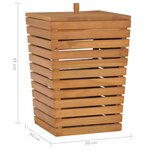 vidaXL Panier à linge 30x30x45 cm Bois de teck massif