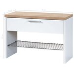 Germania Banc à chaussures Top Blanc et chêne de Sonoma 3192-178