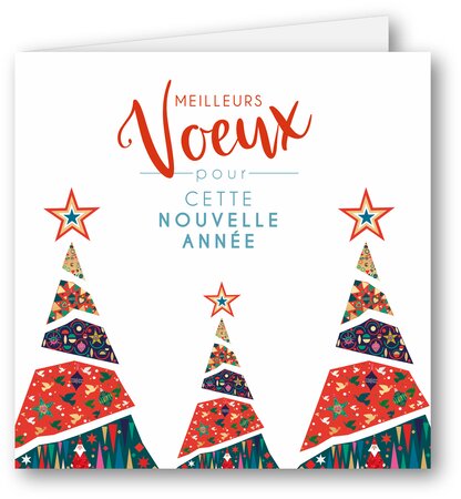 Lot de 5 cartes bonne annee