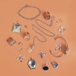 Coffret d'accessoires pour bijoux argentés