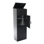 Profirst mail pm 1100 boîte à colis noire à serrure cylindrique