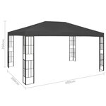 vidaXL Tonnelle avec guirlande lumineuse à LED 3x4 m Anthracite