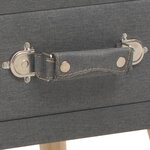 vidaXL Table de chevet Gris foncé 40x35x40 cm Tissu
