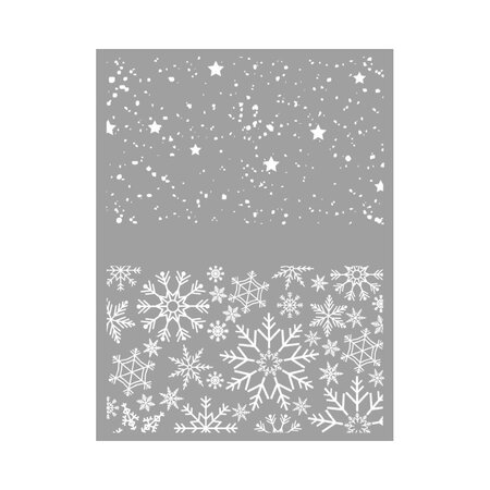 Silkscreen ecran de sérigraphie - flocons de neige etoiles noel