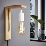 Eglo lampe murale à led tocopilla bois blanc