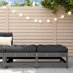 vidaXL Repose-pieds de jardin et coussins 2Pièces gris bois de pin massif