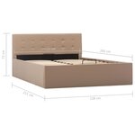 vidaXL Cadre de lit à rangement Cappuccino Similicuir 120x200 cm