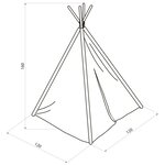 Sunny Tente de jeu World Map Noir et blanc