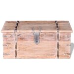 vidaXL Ensemble de deux coffres de rangement Bois d'Acacia