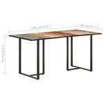 vidaXL Table de salle à manger 160 cm Bois de récupération massif