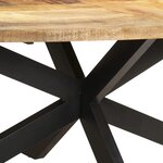 Vidaxl table de salle à manger 240x100x75 cm bois de manguier brut