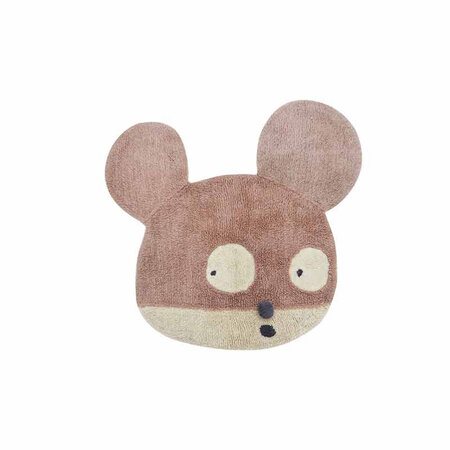 Tapis laine enfant - Mighty la souris - 120 x 120 cm