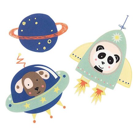 Ecussons thermocollants thermocollants à repasser - petits Astronautes bleus