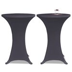 vidaXL Housse de table extensible 60 cm 2 Pièces Anthracite