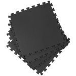 Pool Improve Protection de sol de piscine Noir 50x50 cm 8 Pièces