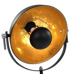 vidaXL Lampadaire E27 Noir et doré 31 cm